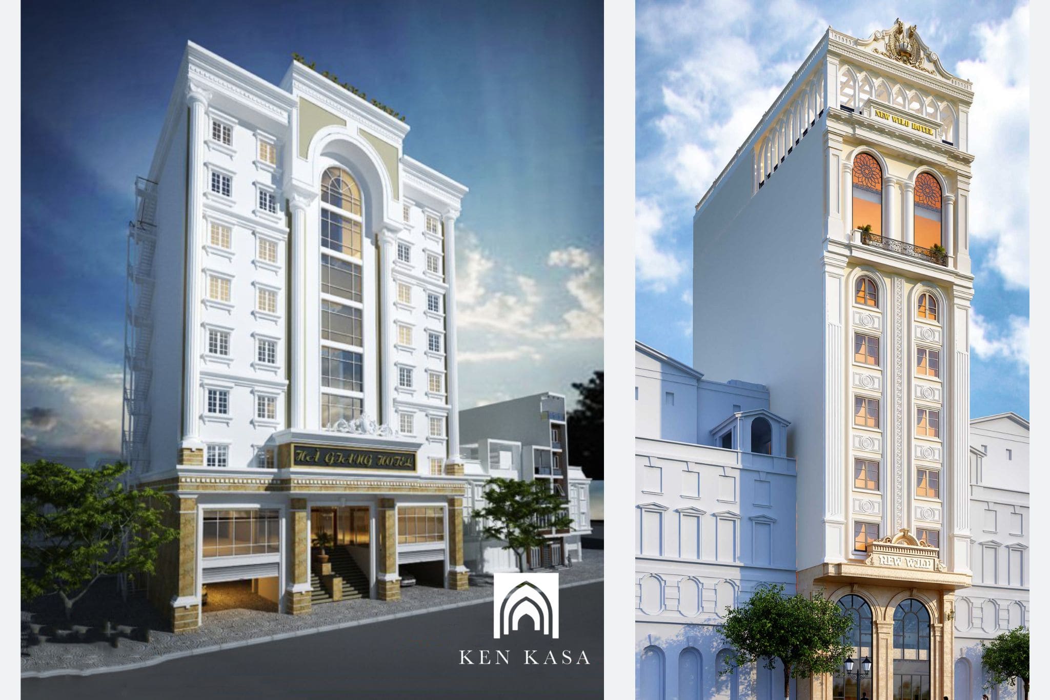 Mẫu thiết kế khách sạn 10 tầng đẹp 